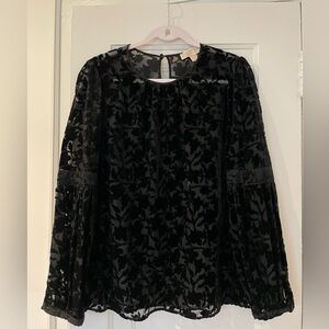 MICHAEL Michael Kors Velvet Shimmer Long sleeve top